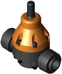 Stubbe Pressure relief valve DHV 718 DN40 1½ PN10 PVC-U·EPDM ·PTFE connection: PVC-U female thread Rp Adjusted to 1,0bar, 1471330100