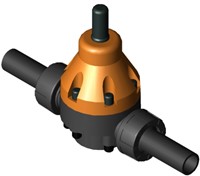 Stubbe Pressure relief valve DHV 718 DN40 1½ PN10 PVC-U·EPDM ·PTFE connection: PE100 spigot end DIN (95mm) Adjusted to 0,5bar, 1471200050