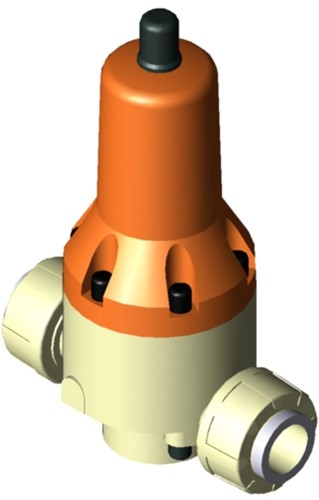 Stubbe Pressure reducing valves DMV 765 DN40 1½ PN10 PP·EPDM·PTFE Connection: PP female thread Rp Adjusted to: 2,50, 1494510250