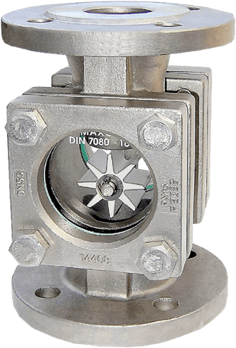 550-R inline Sightglass flanged and indicator rotor PN16 PN25 en PN40