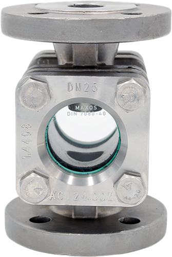 Doorstroomkijkglas type 550-V voor vacuümtoepassingen