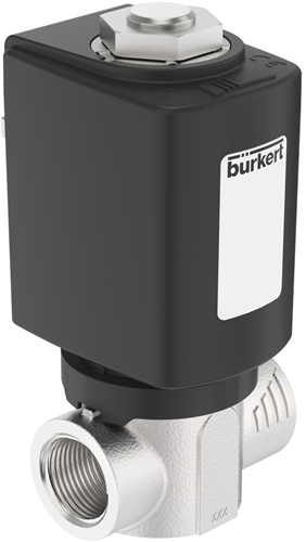 Burkert Type 6027, Art. 20051364 Direct acting plunger valve 2/2 - B - normally open - inlet port 1 (P/NO)