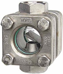 EB881-K inline Kijkglas met stromingsklep PN16, PN 25, PN40