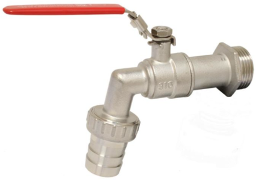 Tap Kogelafsluiter 1/2, RVS /PTFE-NBR, BT311423 Ebora