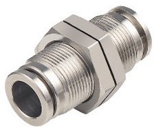 Stainless steel 316 bulkhead Push-in fitting, EBSS316-SD Ebora