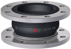 Elaflex Rubber expansion joint Red spot type ERP DN150, L=130 mm flanges DIN PN16 galvanized steel