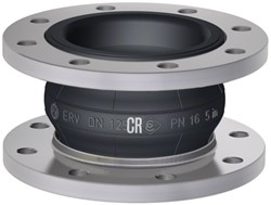 Elaflex Gummikompensatoren Typ ERV-CR DN125, L=130 mm Flansche DIN PN16 Stahl verzinkt