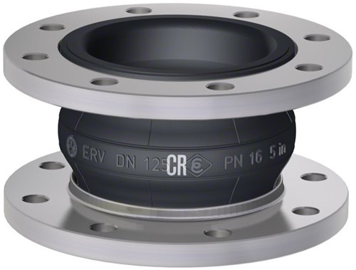 Elaflex Gummikompensatoren Typ ERV-CR DN125, L=130 mm Flansche DIN PN16 Stahl verzinkt