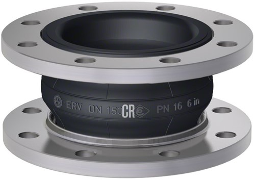 Elaflex Rubber compensator type ERV-CR DN150, L=130 mm flenzen DIN PN16 RVS 316  