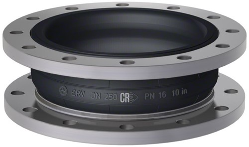 Elaflex Gummikompensatoren Typ ERV-CR DN250, L=130 mm Flansche DIN PN10 Stahl verzinkt