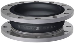 Elaflex Rubber compensator type ERV-CR DN250, L=130 mm flenzen DIN PN16 verzinkt staal