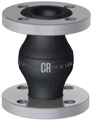 Elaflex Gummikompensatoren Typ ERV-CR DN25, L=130 mm Flansche DIN PN16 Stahl verzinkt