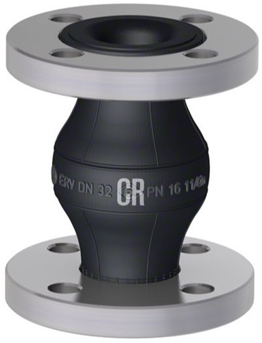 Elaflex Gummikompensatoren Typ ERV-CR DN25, L=130 mm Flansche DIN PN16 Stahl verzinkt