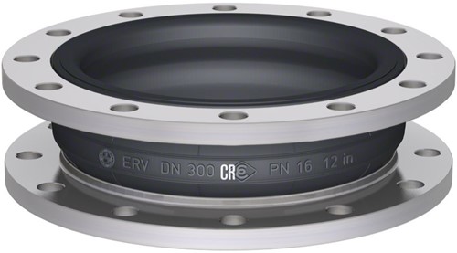 Elaflex Gummikompensatoren Typ ERV-CR DN300, L=130 mm Flansche DIN PN16 Stahl verzinkt