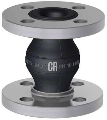 Elaflex Gummikompensatoren Typ ERV-CR DN32, L=130 mm Flansche DIN PN16 Stahl verzinkt