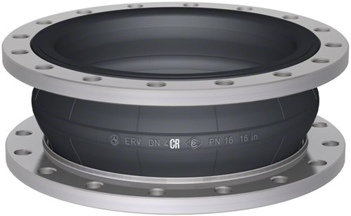 Elaflex Rubber expansion joint type ERV-CR DN400, L=200 mm flanges DIN PN10 galvanized steel