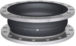 Elaflex Rubber expansion joint type ERV-CR DN400, L=200 mm flanges DIN PN16 galvanized steel