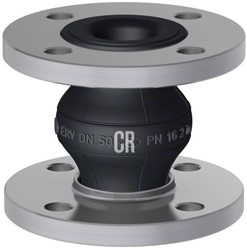 Elaflex Gummikompensatoren Typ ERV-CR DN50, L=130 mm Flansche DIN PN16 Stahl verzinkt
