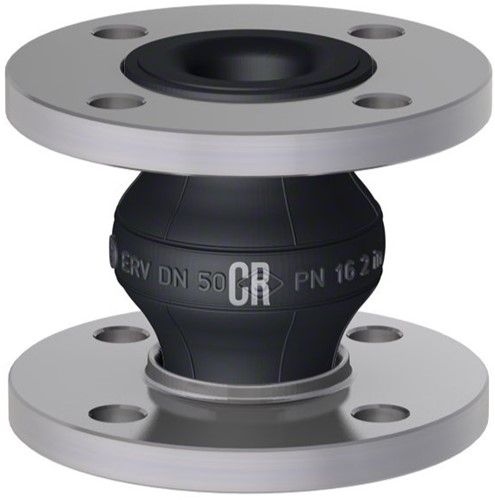 Elaflex Gummikompensatoren Typ ERV-CR DN50, L=130 mm Flansche DIN PN16 Stahl verzinkt