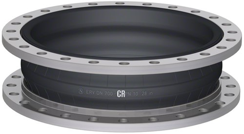 Elaflex Rubber expansion joint type ERV-CR DN700, L=260 mm flanges DIN PN10 galvanized steel