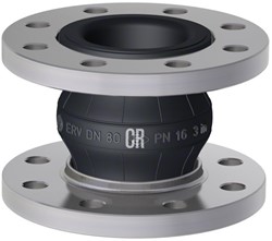 Elaflex Gummikompensatoren Typ ERV-CR DN80, L=130 mm Flansche DIN PN16 Stahl verzinkt