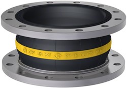 Elaflex Gummikompensatoren Gelbring Typ ERV-G DN250, L=175 mm Flansche DIN PN10 Stahl verzinkt