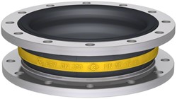 Elaflex Gummikompensatoren Gelbring Typ ERV-G DN300, L=130 mm Flansche DIN PN10 Stahl verzinkt