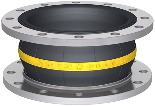 Elaflex Gummikompensatoren Gelbring Typ ERV-G DN300, L=200 mm Flansche DIN PN16 Stahl verzinkt