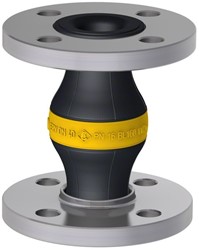 Elaflex Gummikompensatoren Gelbring Typ ERV-G DN40, L=160 mm Flansche DIN PN16 Stahl verzinkt