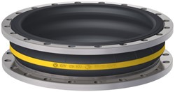 Elaflex Gummikompensatoren Gelbring Typ ERV-G DN600, L=200 mm Flansche DIN PN10 Stahl verzinkt