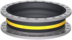 Elaflex Gummikompensatoren Gelbring Typ ERV-G DN700, L=200 mm Flansche DIN PN10 Stahl verzinkt