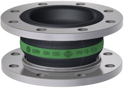 Elaflex Rubber expansion Green band type ERV-GR DN150, L=130 mm flanges DIN PN16 galvanized steel
