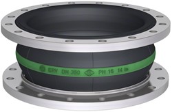 Elaflex Gummikompensatoren Grünring Typ ERV-GR DN350, L=200 mm Flansche DIN PN10 Stahl verzinkt