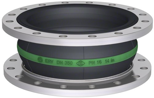 Elaflex Rubber expansion Green band type ERV-GR DN350, L=200 mm flanges DIN PN16 galvanized steel