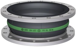 Elaflex Gummikompensatoren Grünring Typ ERV-GR DN400, L=200 mm Flansche DIN PN10 Stahl verzinkt
