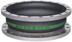 Elaflex Gummikompensatoren Grünring Typ ERV-GR DN450, L=200 mm Flansche DIN PN10 Stahl verzinkt