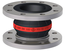 Elaflex EPDM compensator roodring type ERV-R DN100, L=130 mm flenzen DIN PN16 Verzinkt staal