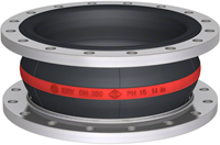 Elaflex Gummikompensatoren Rotring Typ ERV-R DN350, L=200 mm Flansche DIN PN10 RVS 316 Ti