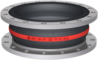Elaflex Gummikompensatoren Rotring Typ ERV-R DN400, L=200 mm Flansche DIN PN10 RVS 316 Ti