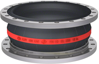 Elaflex Rubber compensator roodring type ERV-R DN450, L=250 mm flenzen DIN PN10 RVS 316 Ti