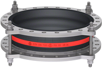Elaflex Gummikompensatoren Rotring Typ ERV-R ZS mit Zugstangen DN700, L=260 mm Flansche DIN PN10 RVS 316 Ti