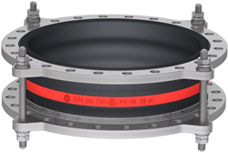 Elaflex Gummikompensatoren Rotring Typ ERV-R ZS mit Zugstangen DN700, L=260 mm Flansche DIN PN10 RVS 316 Ti