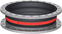 Elaflex Rubber expansion joint red band type ERV-R DN700, L=260 mm flanges DIN PN10 RVS 316 Ti