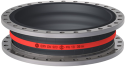 Elaflex Gummikompensatoren Rotring Typ ERV-R DN900, L=300 mm Flansche DIN PN10 Stahl verzinkt