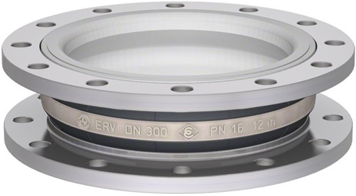 Elaflex Gummikompensatoren Weissring Typ ERV-W DN300, L=130 mm Flansche DIN PN16 Stahl verzinkt