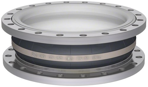 Elaflex Rubber compensator Witring type ERV-W DN450, L=250 mm flenzen DIN PN10 verzinkt staal
