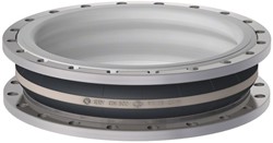 Elaflex Rubber compensator Witring type ERV-W DN600, L=200 mm flenzen DIN PN10 verzinkt staal