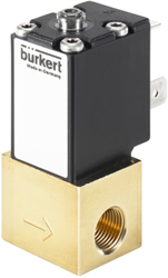 Burkert Type 2861, Art. 249897 Direct acting basic proportional solenoid valve 2/2 - A - normally closed - inlet port 1 (P/NC)
