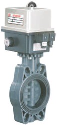 FIP FE-CE Vlinderklep PVC elektrisch bediend