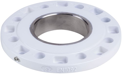 AKO Armaturen Pinch valve flange FF, Flange (DIN) Alu with stainless steel bushing DN 125, FFX125.35LA
